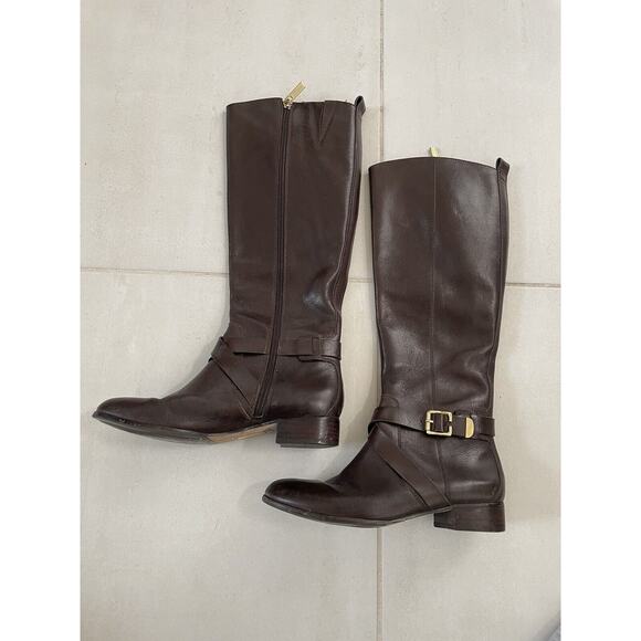 Louise et Cie Lienz Boots Knee High Leather Side Zip FLAWS - Picture 8 of 15